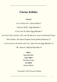 Image 2 of Cinema Syllabus #1: One Battle After Another