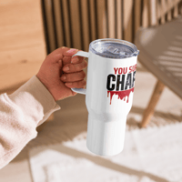 Image 2 of TRAVEL MUG WITH HANDLE: YOU SURVIVED CHAPTER 13 C.K. SMITH MERCH