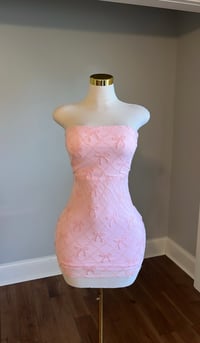 Image 2 of Elle bow mini dress (Pink)