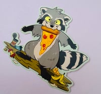Pizza Raccoon Sticker
