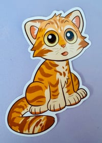 Image 1 of Orange Cat Sticker