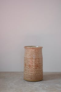 Image 1 of Straight Vase Stamped - Shino