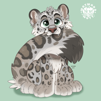 Image 2 of Snow Leopard Sit Sticker