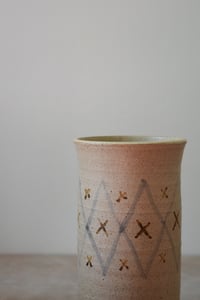 Image 2 of Tall Straight Vase Decorated - Hay