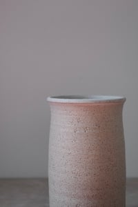 Image 2 of Tall Straight Vase Stamped - Oatmeal