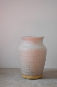 Image 1 of Large Vase Stamped - Oatmeal