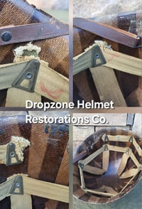 Image 22 of WWII M2 101st Airborne 506th Helmet D-bale Front Seam Original Westinghouse Paratrooper liner. 