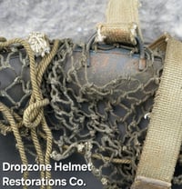 Image 10 of WWII M2 101st Airborne 506th Helmet D-bale Front Seam Original Westinghouse Paratrooper liner. 