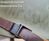 Image 21 of WWII M2 101st Airborne 506th Helmet D-bale Front Seam Original Westinghouse Paratrooper liner. 
