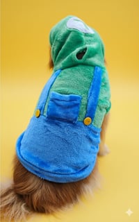 Image 2 of Luigi Dog Hoodie 