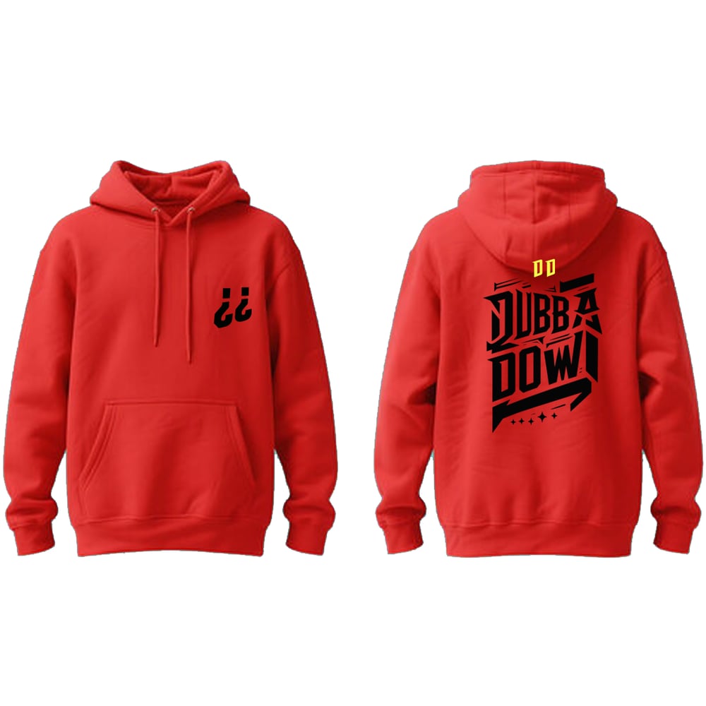 Image of Dubba Down Hoodie (red/black)
