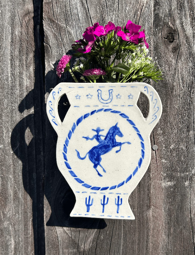 Image of Cowboy Wall Vase 