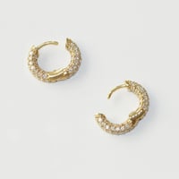 Image 3 of Stardust Small Huggie Hoop Earring