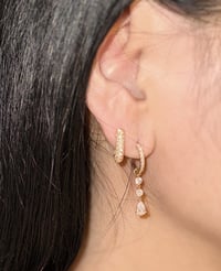 Image 5 of Stardust Small Huggie Hoop Earring