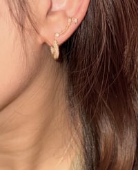Image 6 of Stardust Small Huggie Hoop Earring