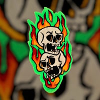 Image 1 of Skull flash floor rug 