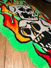Image 2 of Skull flash floor rug 