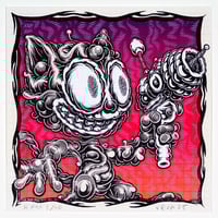Alien Felix Blotter, 2025 (Hand Painted Multiple, artwork only)