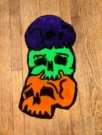 Image 2 of Halloween skull wall hanger tapestry 