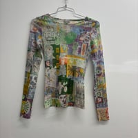 Image 1 of printed mesh euro top