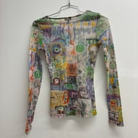 Image 2 of printed mesh euro top