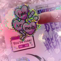 Image 2 of Self Care Sticker sheet💕- WITH GLITTER