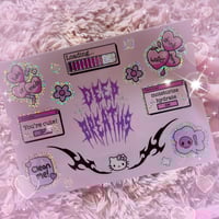 Image 1 of Self Care Sticker sheet💕- WITH GLITTER