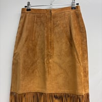 Image 4 of 80s suede fringe skirt