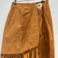 Image 5 of 80s suede fringe skirt