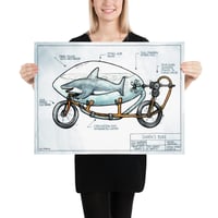 Image 2 of Shark Bike Art Print