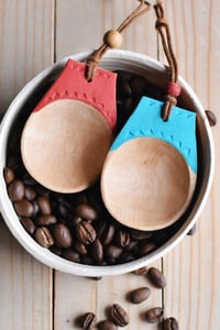 Image 1 of Hand carved caddy coffee scoops