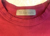 Image 3 of Yohji Yamamoto Y’s for men pour homme red cotton t-shirt, size 3 (M)
