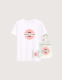 Image 1 of I Bloom on My Own Terms T-Shirt, Tote Bag, Mug Set