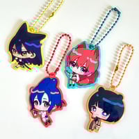 Image 1 of MS Gundam GQuuuuuuX Puffy Charm | Machu, Nyan, Shuji, Shiiko
