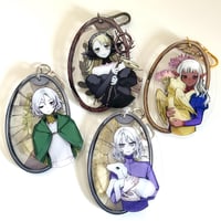Image 1 of Delicious in Dungeon Dry Flower Acrylic Charms | Marcille, Thistle, Mithrun