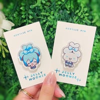 Image 2 of Cinnamiku Acrylic Pins + Chain Acrylic Keychain
