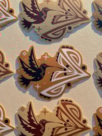 Image 2 of HUMMINGBIRD Decals - Pack of two - Black/Roast