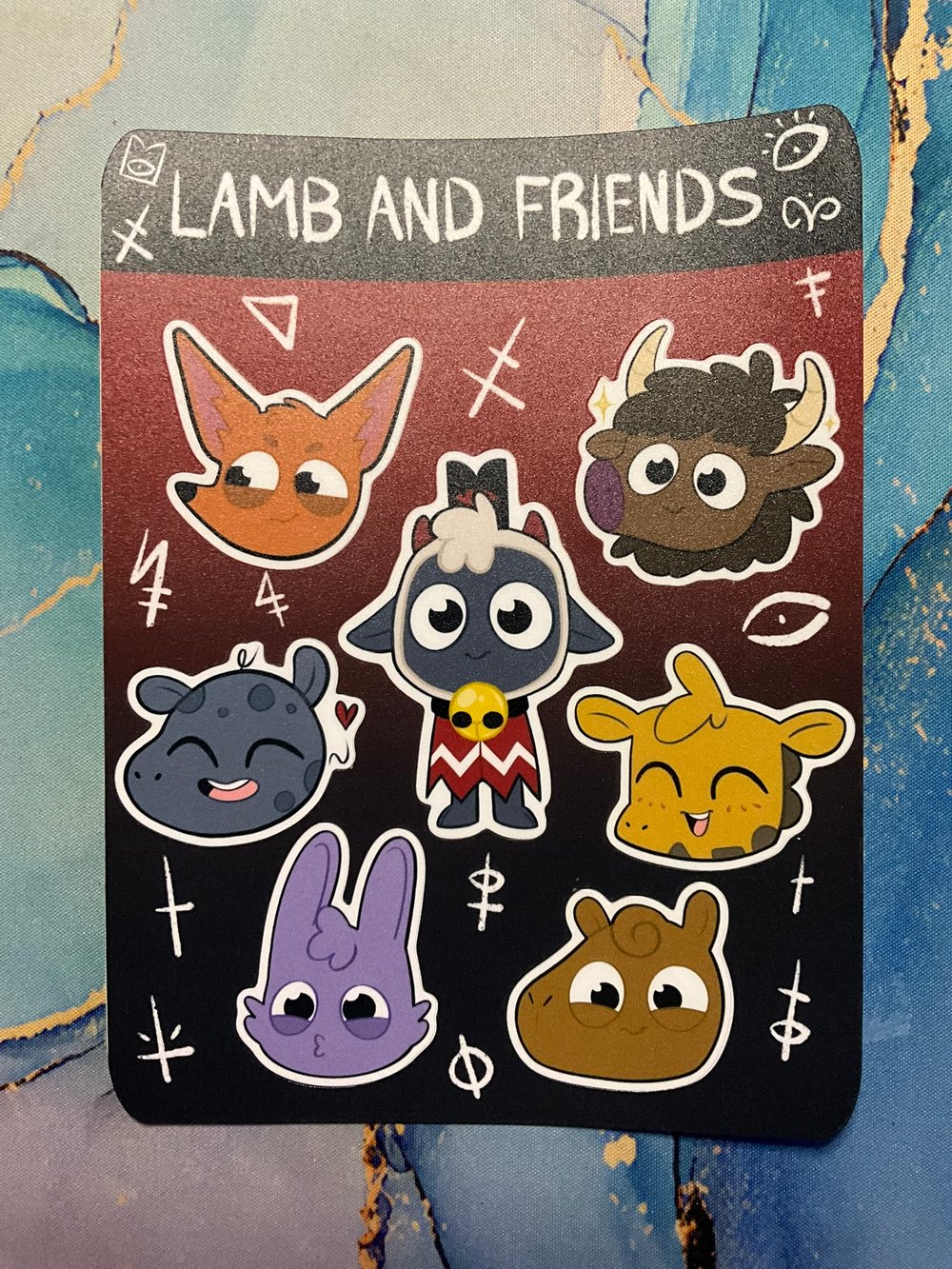 Image of Lamb and Friends Sticker Sheet