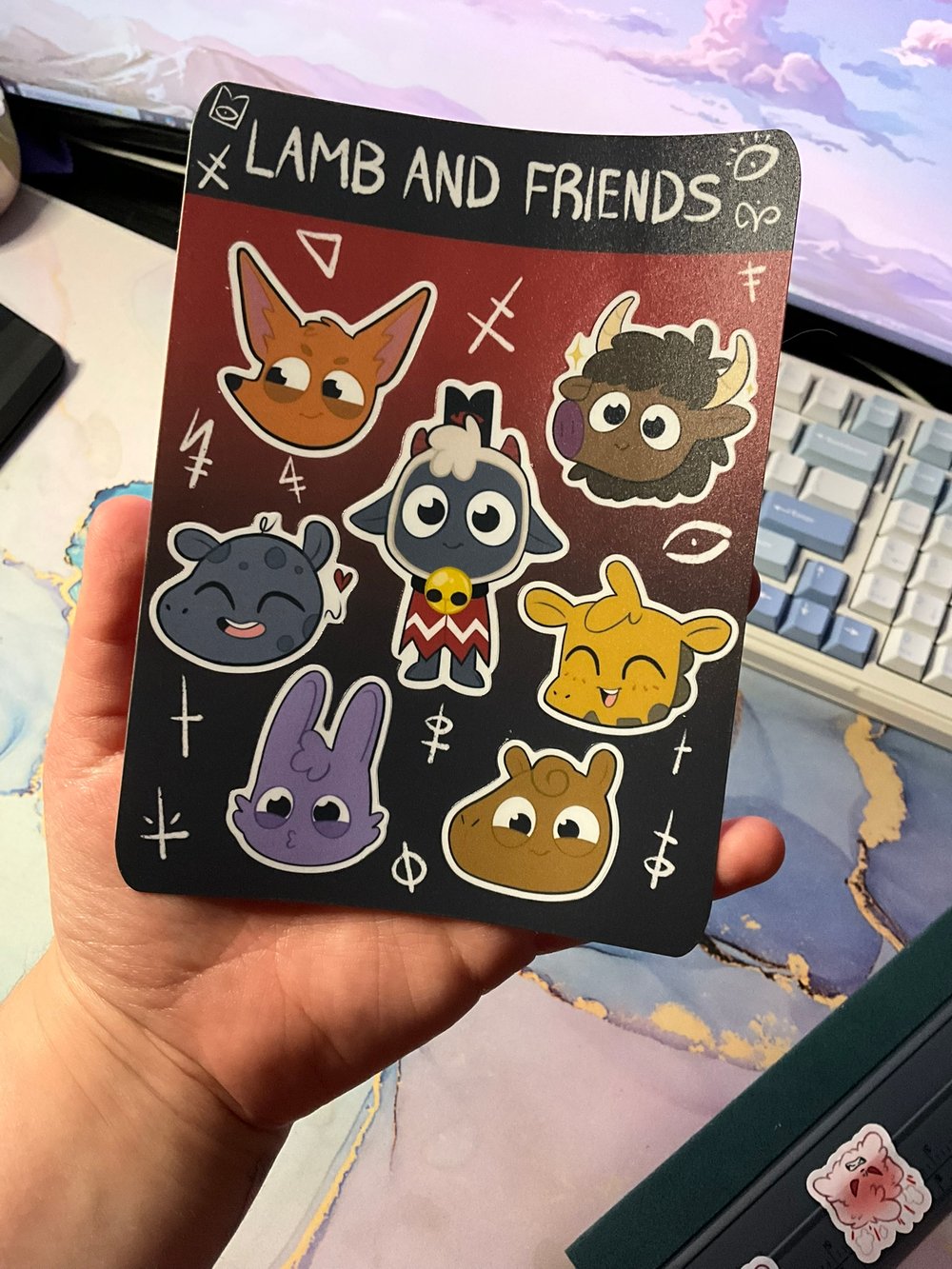 Image of Lamb and Friends Sticker Sheet