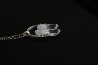Image 2 of Clear Quartz Point Silver Necklace