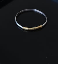 Image 1 of Golden Light Silver Bangle
