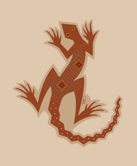 WHIPTAIL LIZARD Decals - Pack of two - Clay