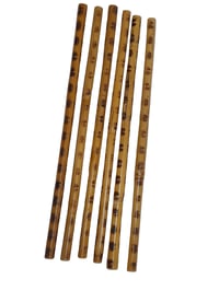 Image 1 of PAIR - Escrima Kali Rattan Sticks Heavy Carved Burnt Rattan Arnis FMA  