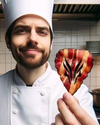 Image 1 of The Original Bacon Pick© - Handmade, Glossy, and 100% Meat-Free 🥓