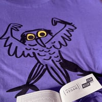 Image 3 of  'Australian Powerful Owl' - Women's  t-shirt, purple