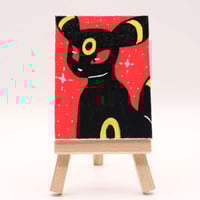 Image 2 of Umbreon Original Mini Canvas Art