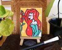 Image 3 of Poison Ivy Original Mini Canvas Art