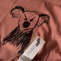 Image 2 of  'Crazy Koala' - Adult t-shirt, rusty brown