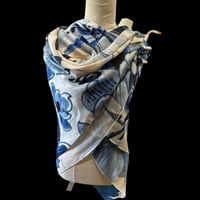 Image 1 of Kinds of blue bird scarf