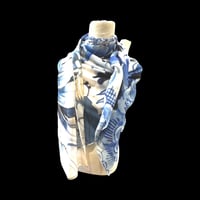 Image 3 of Kinds of blue bird scarf